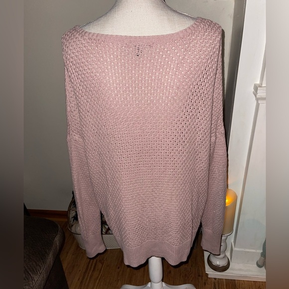 🩷American Eagle, dusty, pink oversized sweater. Size XL EUC🩷 - Picture 3 of 6